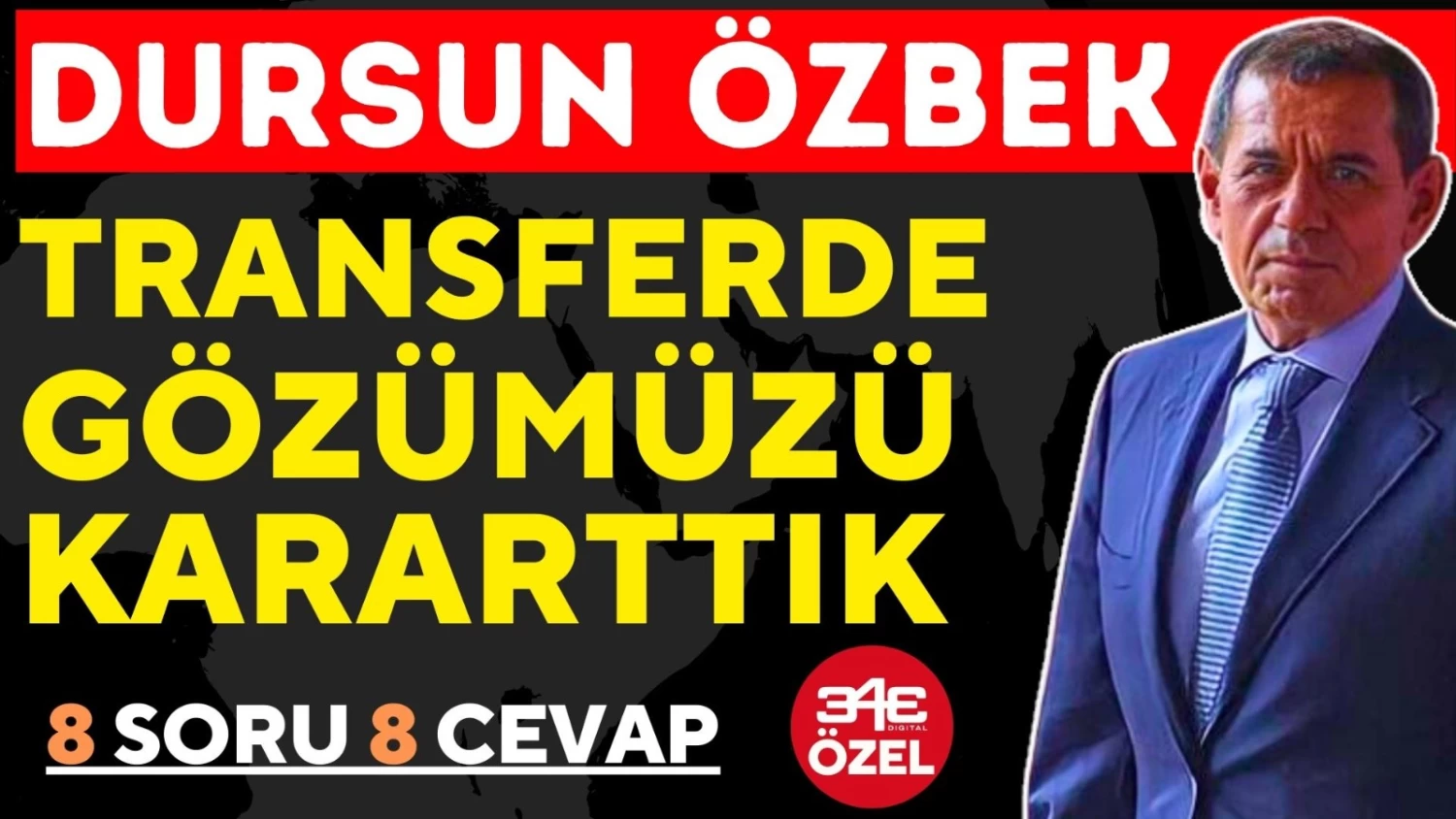 Dursun Özbek: “Erden Timur başkanlığı emanet edebileceğim birisi”