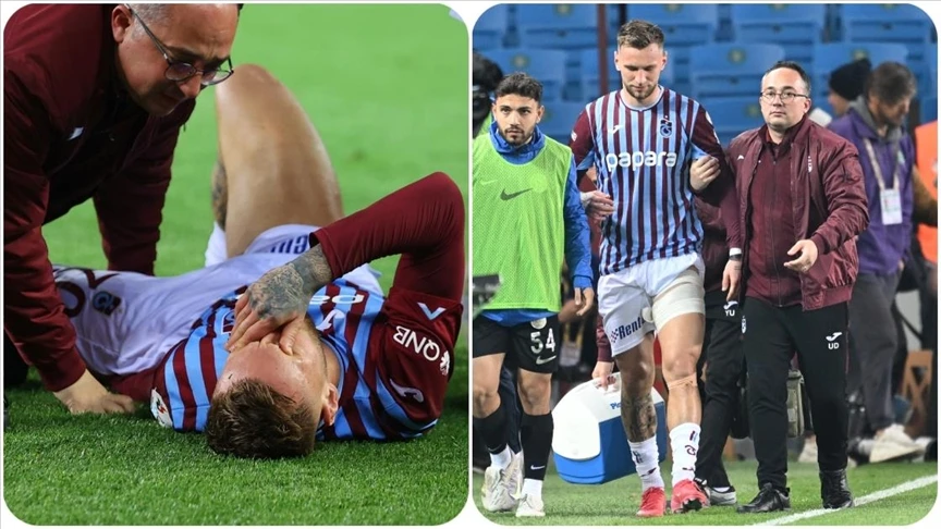 Trabzonsporlu Denis Draguş'un sol bacak kasında yaralanma tespit edildi